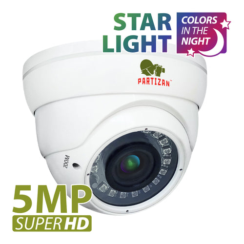 Kamera AHD z regulacją ogniskowej 5Mp CDM-VF37H-IR SuperHD Starlight v2.0